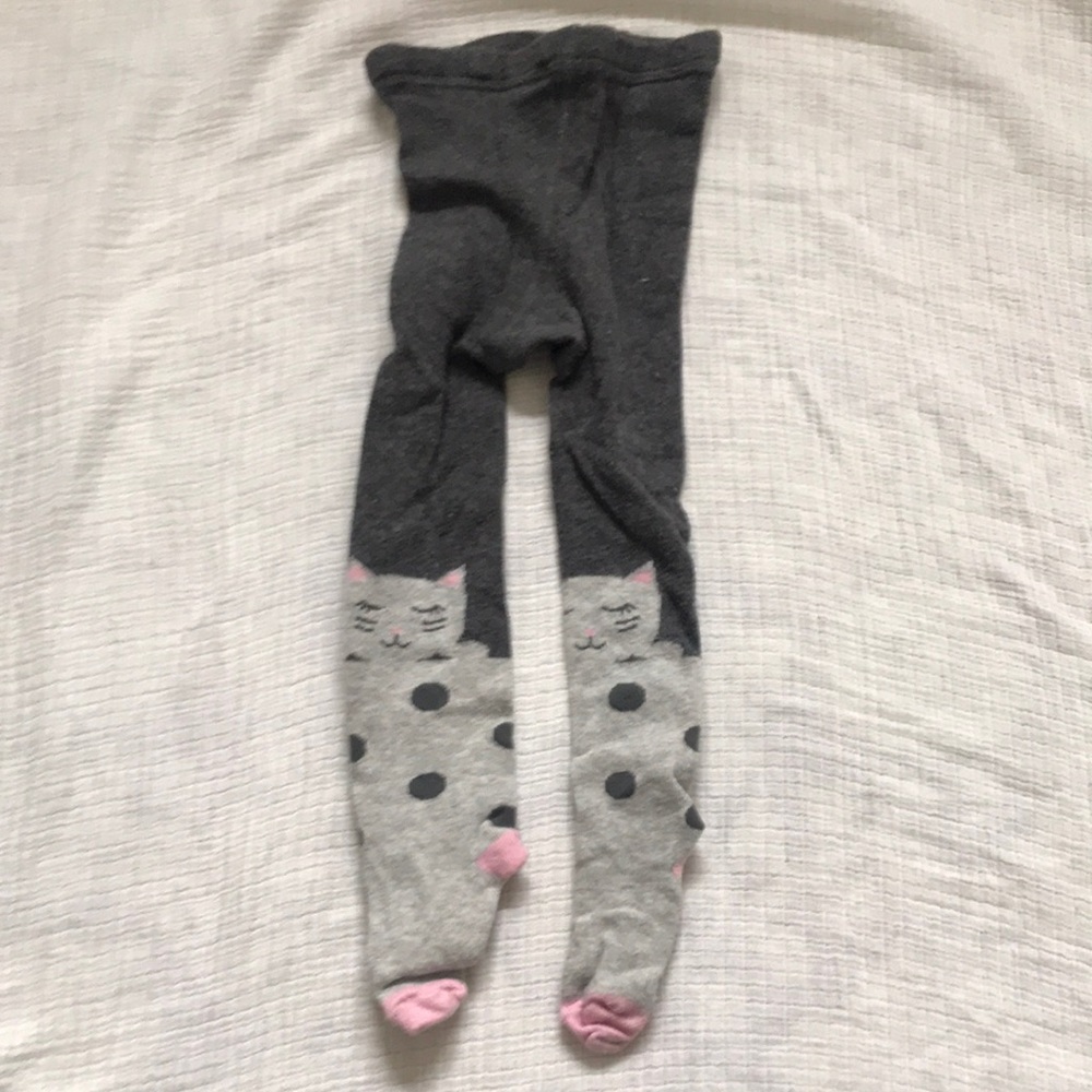 Cat pattern tights, no size- fits roughly 12-24M